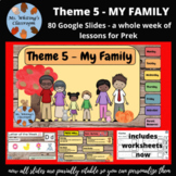 THEME 5 MY FAMILY 80 GOOGLE SLIDES FOR PREK AND SPECIAL ED