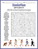  (4th 5th 6th 7th Grade) THEORY OF EVOLUTION Word Search W