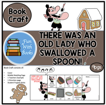 Preview of THERE WAS AN OLD LADY WHO SWALLOWED A SPOON! BOOK CRAFT