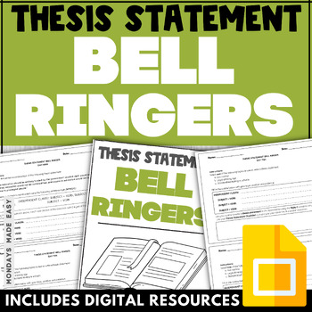 Preview of Thesis Statement Spiral Review Activities - Thesis Statement Practice Worksheets