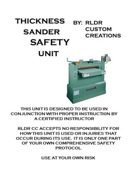 Preview of THICKNESS SANDER SAFETY PACKAGE - Industrial Arts