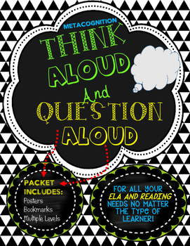Preview of THINK ALOUD Sentence and Question Stems ELA/ Reading