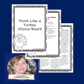 Preview of THINK Like a Turkey Choice Board