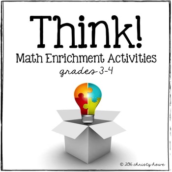 Preview of THINK! Math Enrichment Activities (grades 3-4)
