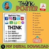 T.H.I.N.K. Poster | Digital Citizenship | FREE! ♥