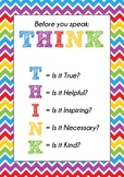 THINK Poster - Is it True, Helpful, Inspiring, Necessary, 