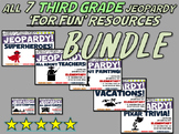 THIRD GRADE "FOR FUN" Jeopardy BUNDLE! 5 individual handou