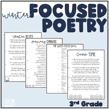 Preview of Focused Poetry 3rd Grade: Winter Edition