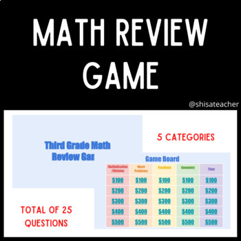 Preview of THIRD GRADE MATH REVIEW GAME