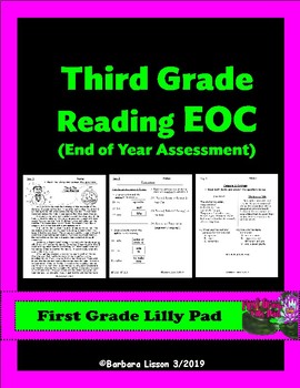 Preview of THIRD GRADE NO-PREP End of Year Reading Assessment (EOC)