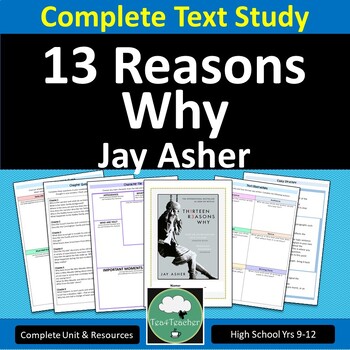 Preview of THIRTEEN REASONS WHY Novel Study Unit 13 REASONS WHY