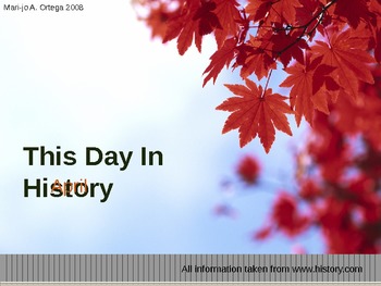 Preview of THIS DAY IN HISTORY: April (61 slides)
