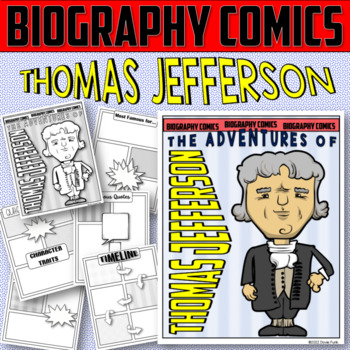 Preview of THOMAS JEFFERSON Biography Comics Research or Book Report | Graphic Novel