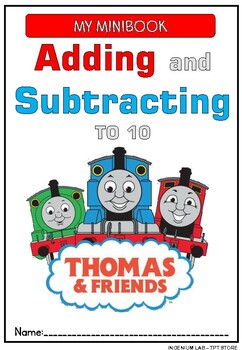 Preview of THOMAS THE TRAIN Addition and Subtraction to 10 I 25 WORKSHEETS