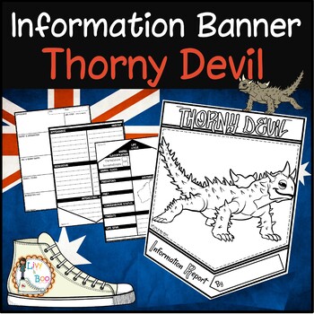 Preview of THORNY DEVIL  Information Report Banner - Australian Animals