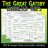 THREE Character Maps on Fitzgerald's THE GREAT GATSBY - PD