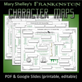 THREE Character Maps on Shelley's FRANKENSTEIN -- PDF & Sl