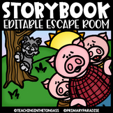 Three Little Pigs Escape Room Math & ELA Printable Activities