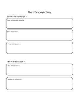 Preview of THREE PARAGRAPH ESSAY BRAINSTORMING BUBBLE (FORMAT)