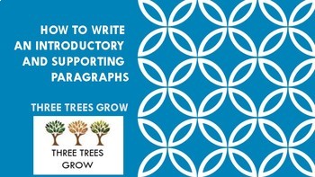 Preview of THREE TREES GROW - Expository Writing Stratagy