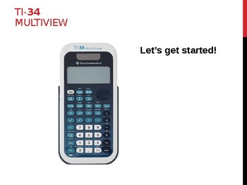Preview of TI-34 MultiView Calculator Intro / Tutorial PowerPoint