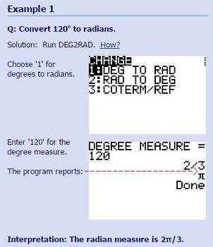 Colector evitar Corte Convert Degrees to Radians - TI-84 Plus Calculator Program by Infinity