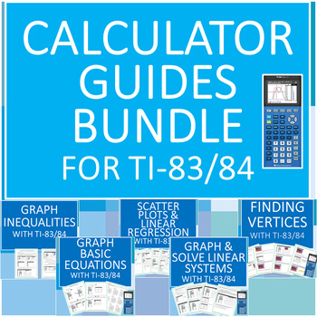 Preview of TI-84 Calculator Guides Bundle--all are fully editable
