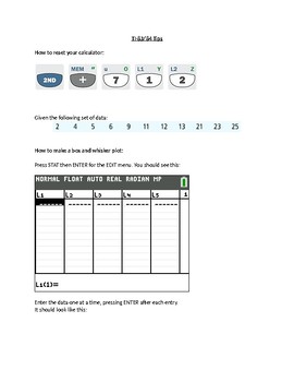 Preview of TI-84 Calculator Tips for Statistics in Common Core Algebra
