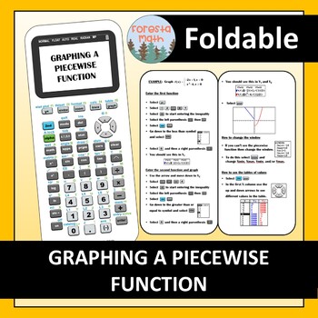Preview of TI-84 Graphing Calculator Foldable:  Piecewise Functions