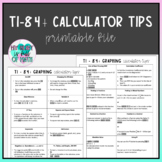 TI-84+ Graphing Calculator Reference Sheet for Students