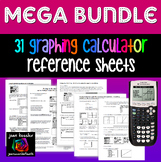 Graphing Calculator Reference Sheets Big Bundle of 31 for TI-84