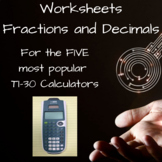 TI Calculator Tasks and Keys for the five most popular TI-