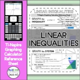 TI-Nspire Graphing Calculator Reference Sheets: Linear Ine