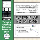 TI-Nspire Graphing Calculator Reference Sheets | Systems o