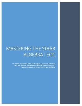 Preview of TI-Nspire Graphing Calculator for STAAR Algebra 1 EOC (First Edition)