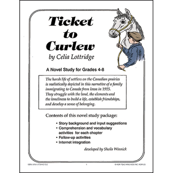 Preview of TICKET TO CURLEW NOVEL STUDY Gr. 4-8