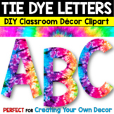 TIE DYE CAPITAL LETTERS Alphabet Clip Art