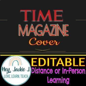 Preview of TIME Magazine Cover Leadership Lesson Project  ASB Student Council AVID Editable