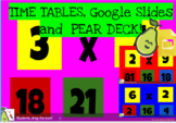 TIME TABLES, GOOGLE SLIDES AND PEAR DECK!! ALL IN ONE!!