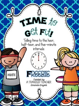 Preview of Math FREEBIE! TIME to Get Fit!
