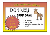 TIMES TABLES - 2x to 9x - DONKEY Card Game - 8 games