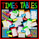TIMES TABLES POSTERS x 18 A4 - MULTIPLICATION BINGO GAMES 