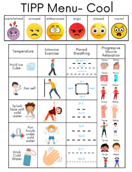 Preview of TIPP Coping Menu (Cool)