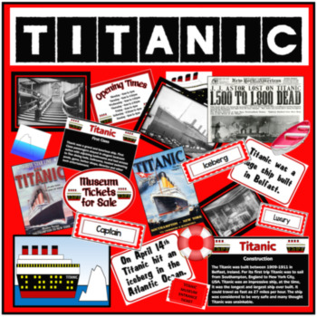 Preview of TITANIC TEACHING RESOURCES AND MUSEUM ROLE PLAY KEY STAGE 2 HISTORY