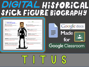 Preview of TITUS (THE APOSTLE) Digital Historical Stick Figure Biographies  (MINI BIO)