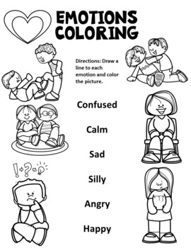 Preview of TK-2nd Grade Learning to Recognize Emotions Worksheet for SEL