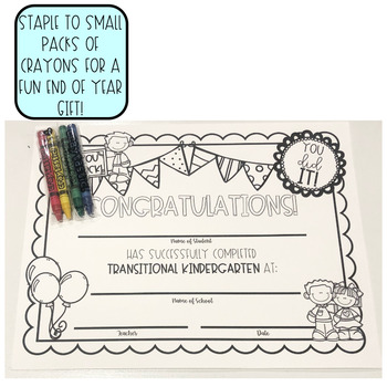 TK-2nd Promotion Certificates FREEBIE BW & COLOR by Sprinkles and School