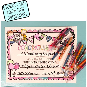 TK-2nd Promotion Certificates FREEBIE BW & COLOR by Sprinkles and School