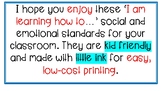 TK and Pre-K Kid Friendly Social and Emotional Standards