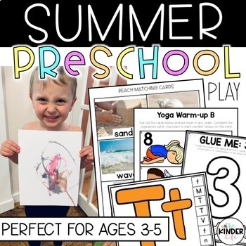 Preview of Free Preschool Summer Activities Bundle | Free Homeschool Preschool Learning